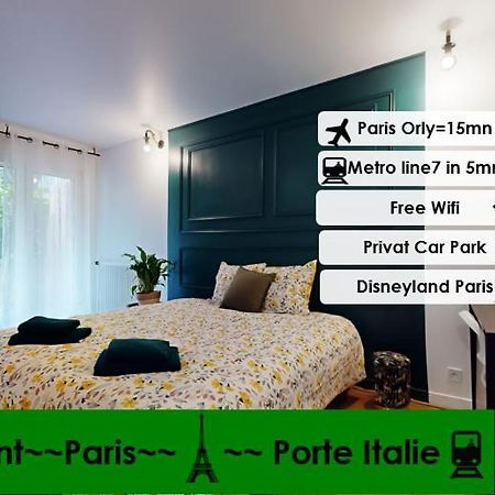 8 Personnes - 4 Rooms - 2 Salle De Bain - Metro 7 & 14 - Porte Italie - Private Car Park- Wifi Le Kremlin-Bicetre Exterior photo